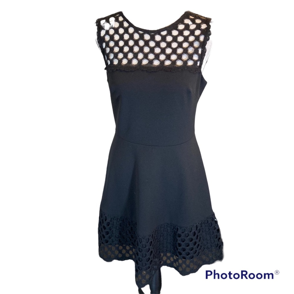 BETSEY JOHNSON Black Dress Cut Outs 6